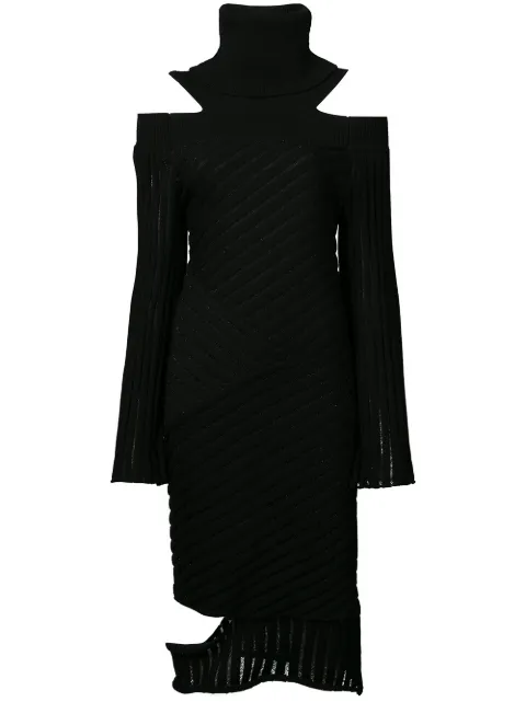 Valery Kovalska ribbed cold shoulder dress