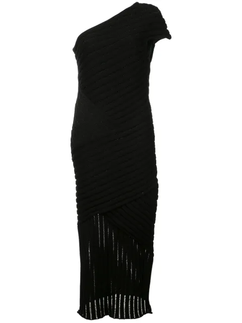 Valery Kovalska ribbed one shoulder dress