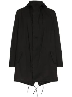 Rick Owens DRKSHDW フィッシュテール レインコート | ブラック