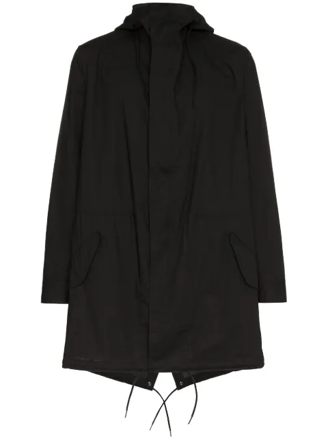 Y-3 parka met capuchon en logo print 