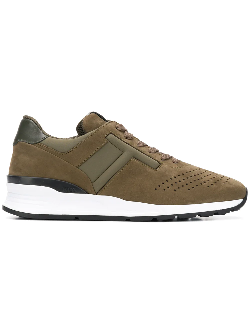 Tod's perforated lace-up sneakers Green