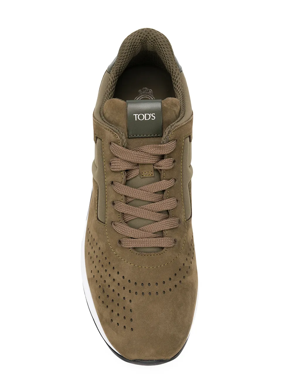 Tod's perforated lace-up sneakers Green