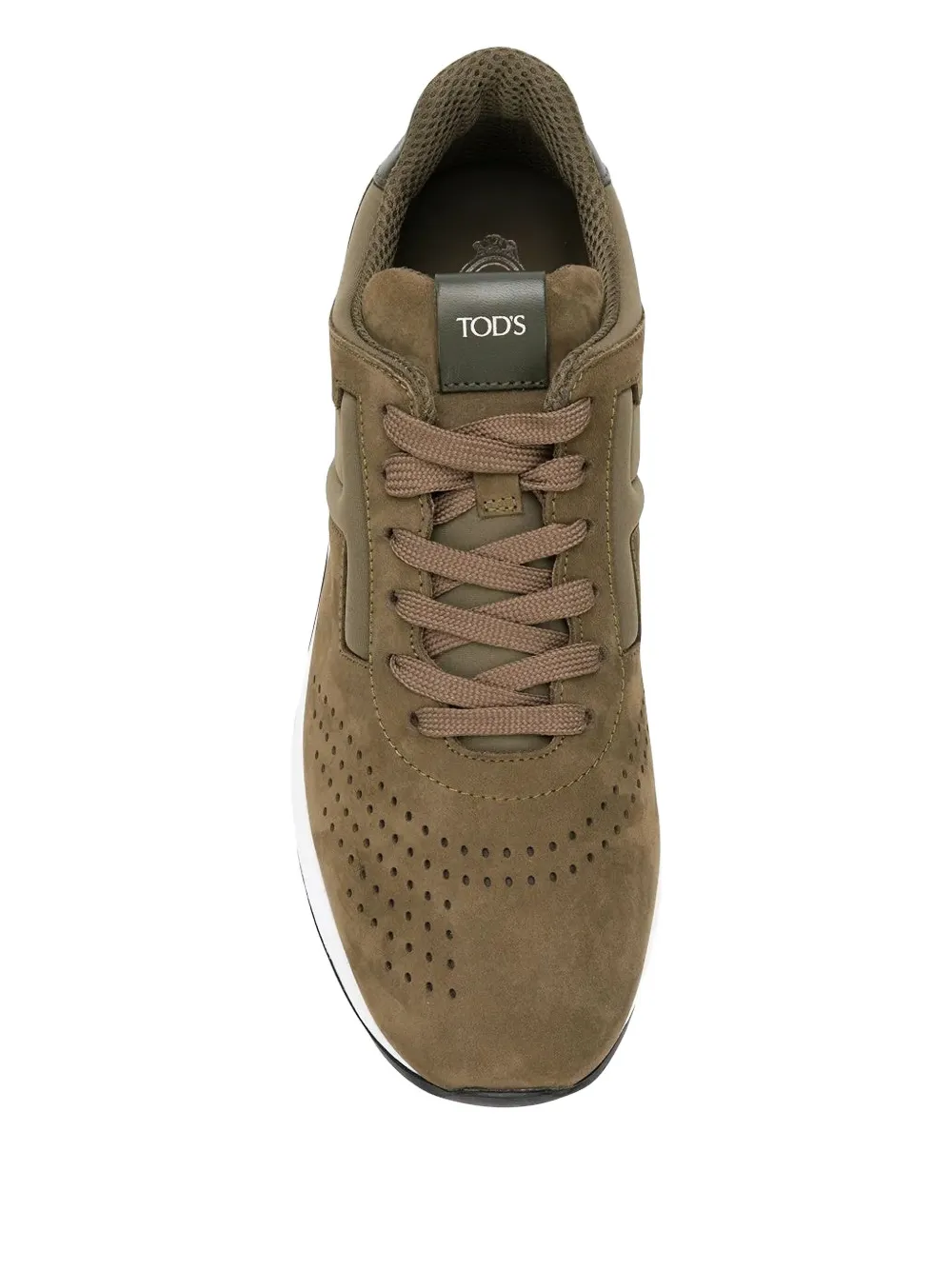 Tod's geperforeerde vetersneakers Groen