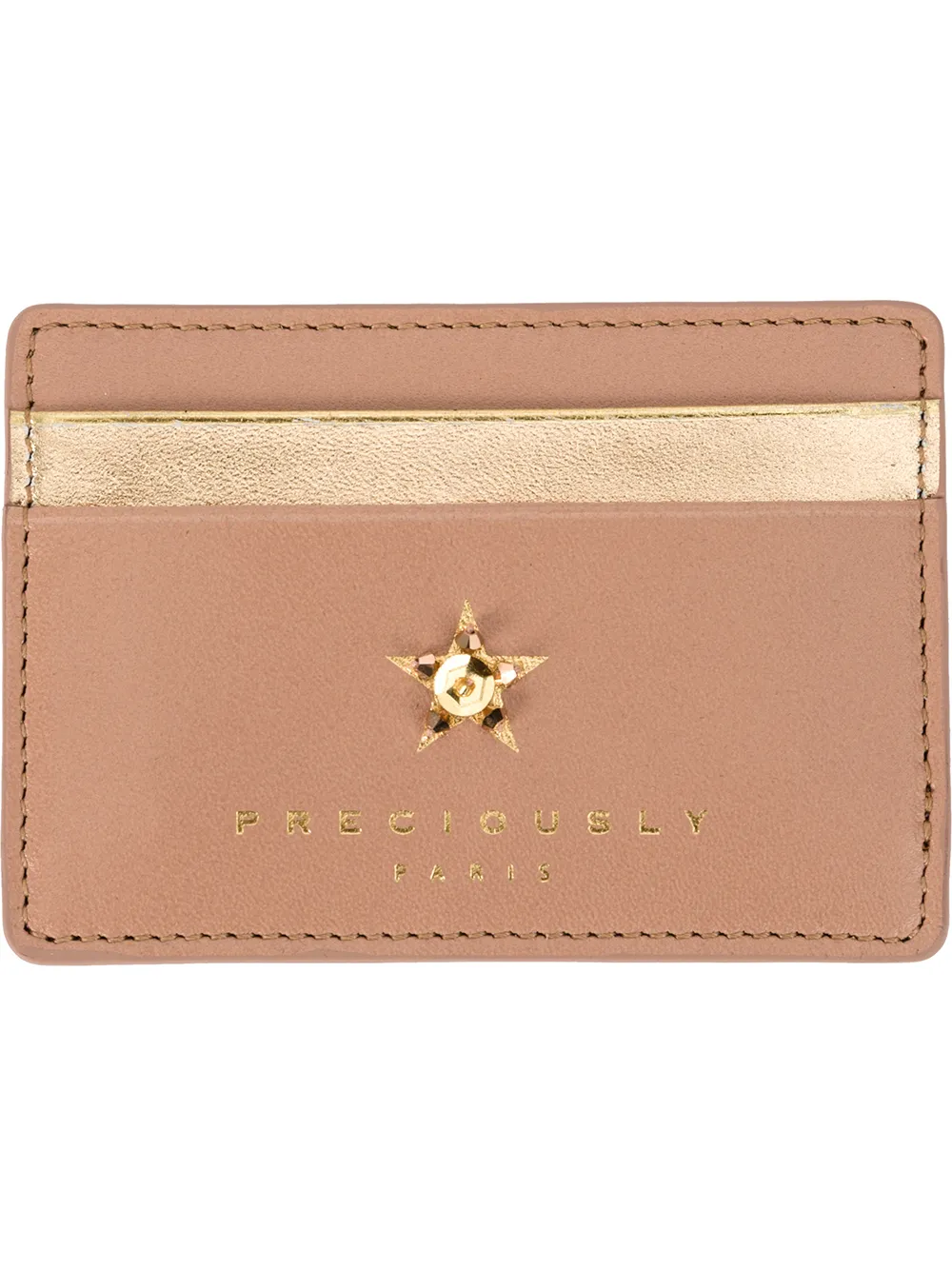 Preciously star embellished cardholder - ニュートラル Preciously star embellished cardholder - ニュートラル