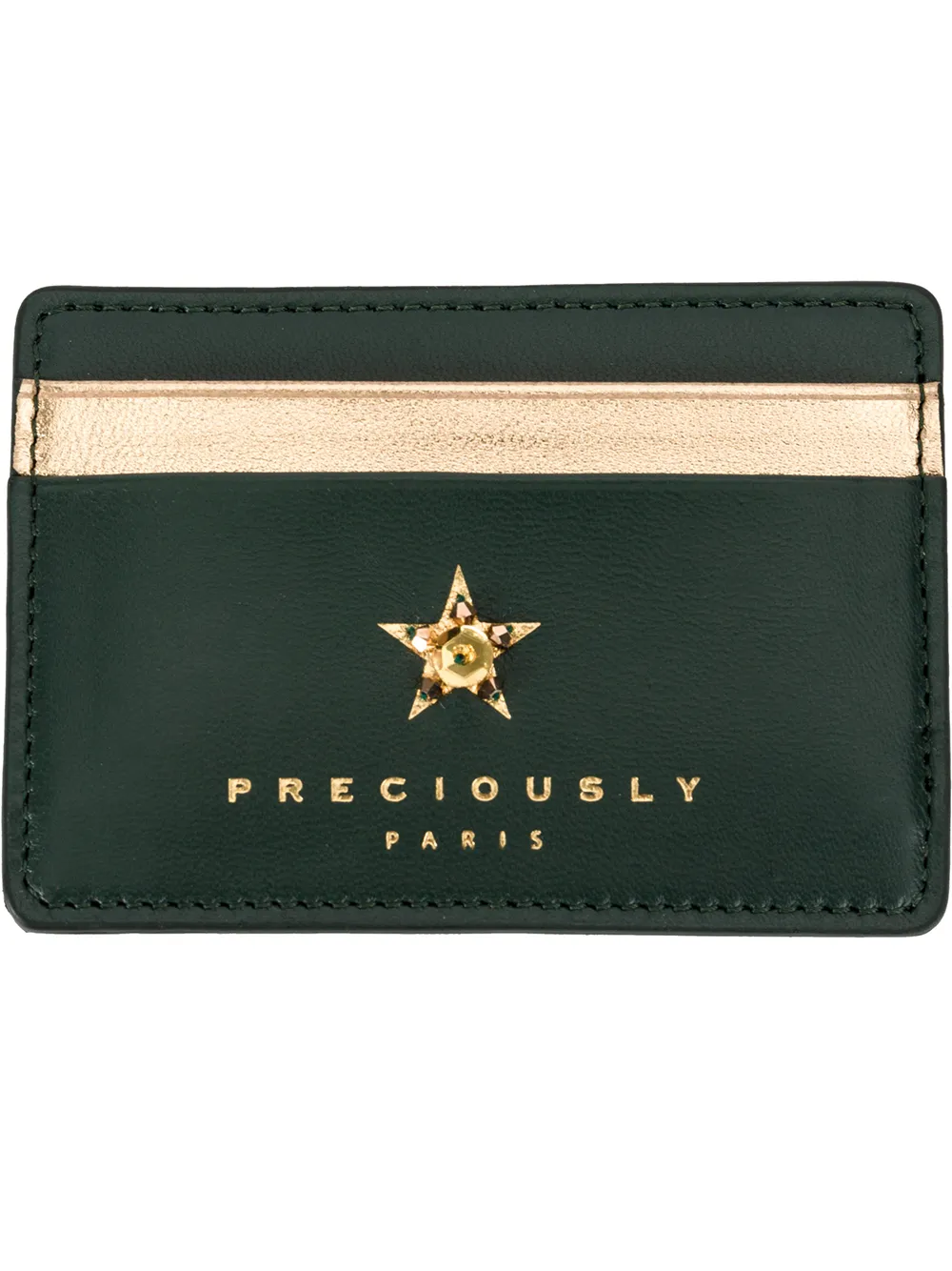 Preciously star embellished cardholder | Green | Image 1