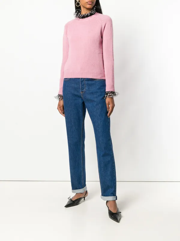 デニム・ジーパン Philosophy Di Lorenzo Serafini High-Waisted Straight-Leg Philosophy Di Lorenzo Serafini High Waist Straight Jeans