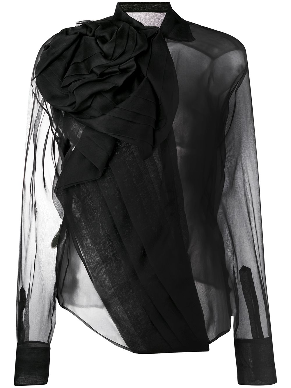 фото Christian Dior Pre-Owned прозрачная драпированная блузка