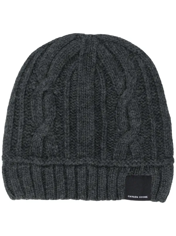 canada goose cable knit beanie