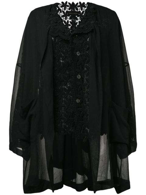 Comme Des Garçons Pre-Owned 1989 macramé layered jacket