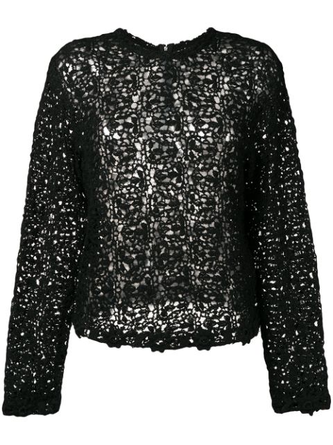 Comme Des Garcons crochet long sleeved blouse Women