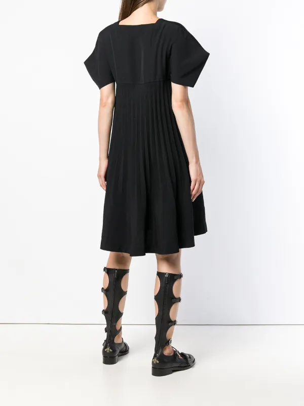 Comme Des Garcons Pre Owned Vestido Plisado Anos 80 Negro FARFETCH ES