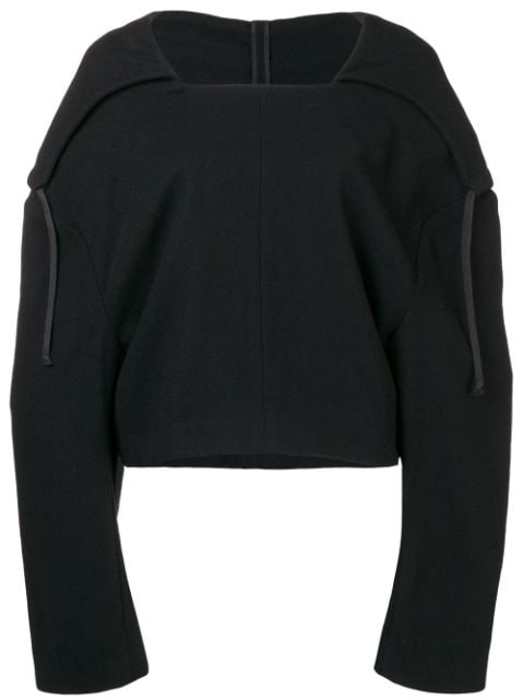 Comme Des Garçons Pre-Owned 1996 hooded cropped jumper