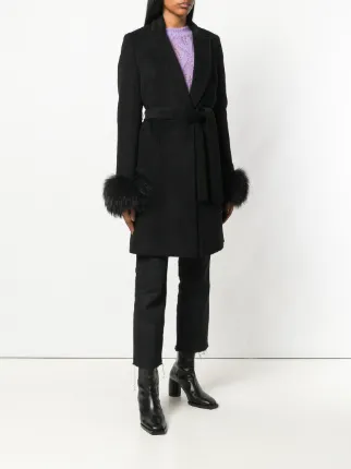 Pompelmo racoon fur trim coat展示图