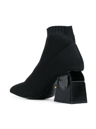 sculptural heel ankle boots展示图