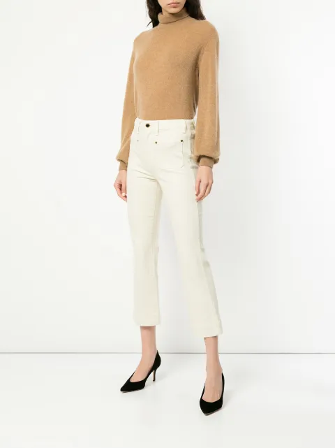 KHAITE Raquel Cropped Flare Jeans 