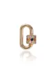 Image 1 of Marla Aaron 14kt yellow gold and sapphire chubby baby lock charm