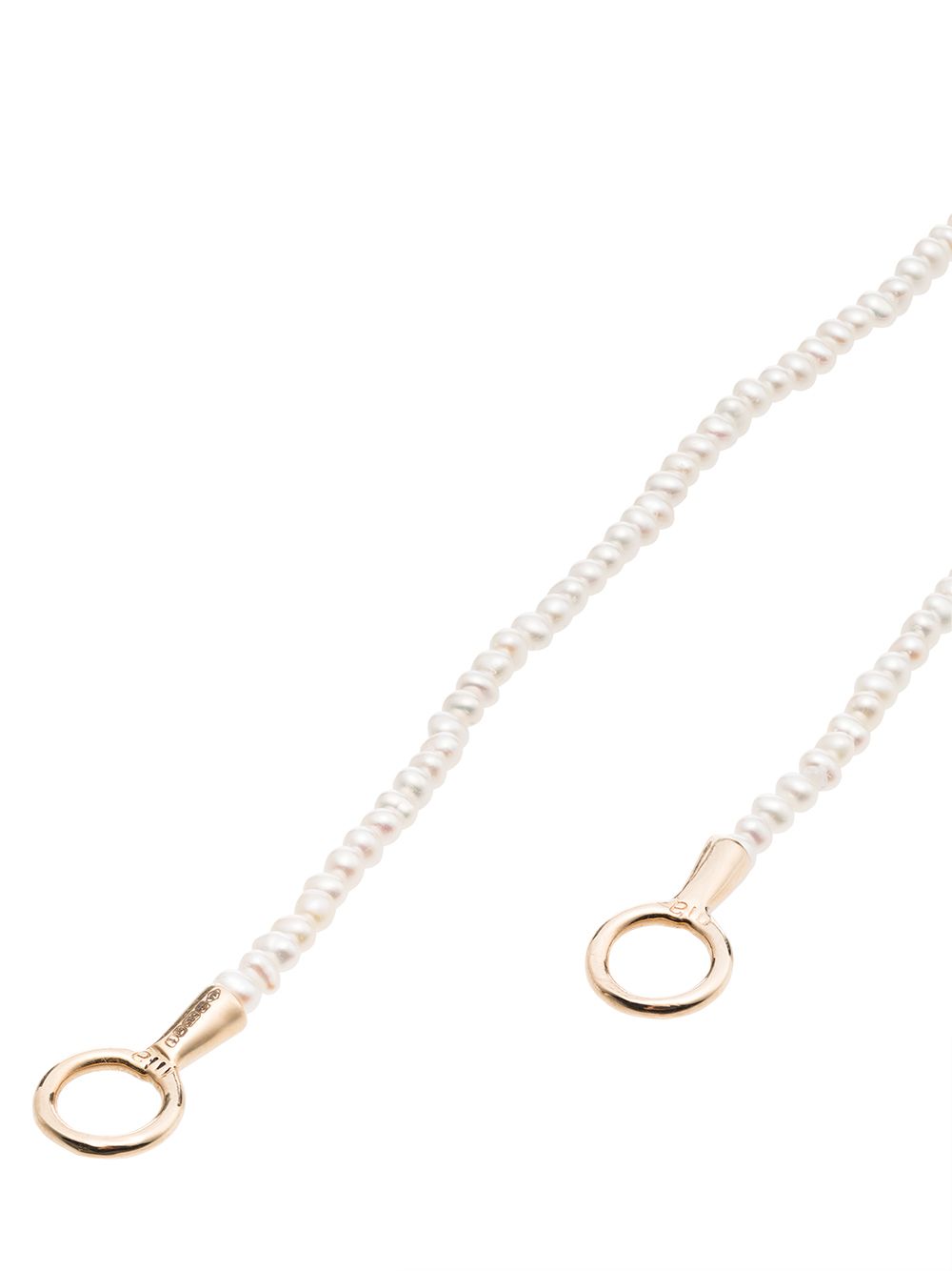 фото Marla aaron 14k gold and akoya pearl lock necklace