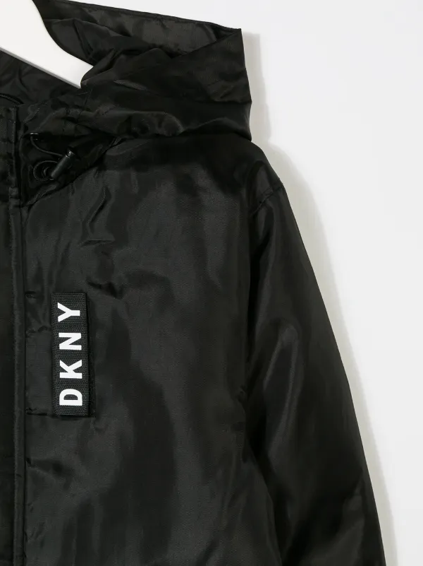 dkny hooded raincoat