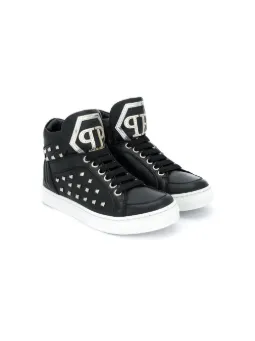 High-Top-Sneakers mit Nieten