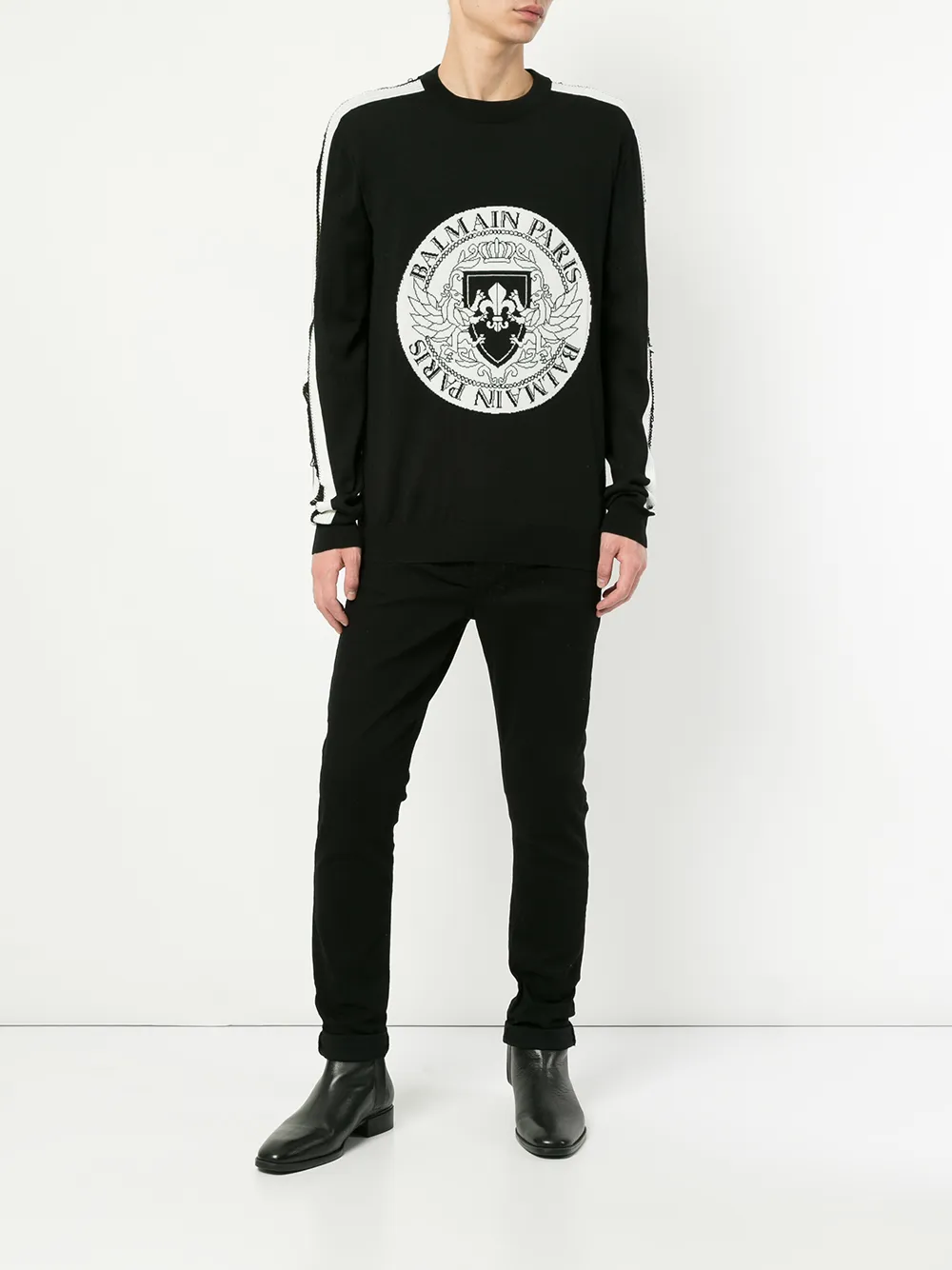 Balmain trui met veterdetail - Zwart