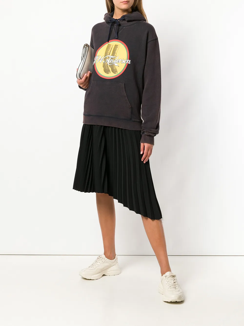  Jw Anderson Kapuzenpullover Mit Print   Braun 