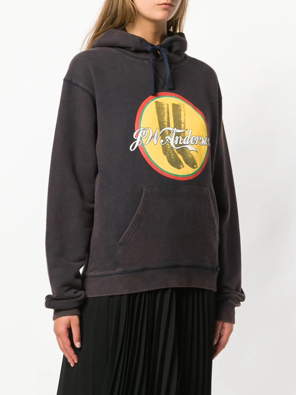  Jw Anderson Kapuzenpullover Mit Print   Braun 
