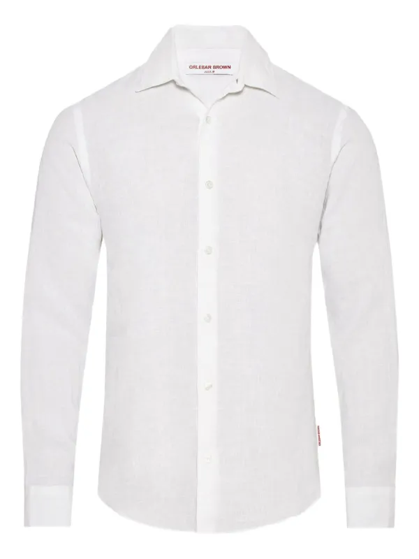 Orlebar Brown Giles Linen Shirt in White