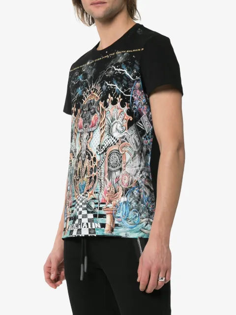 Balmain Dangerous print cotton T-shirt 