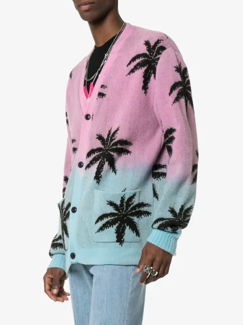 AMIRI Palm Ombre Cashmere Cardigan 