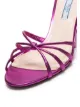 Prada fuchsia 65 metallic leather sandals