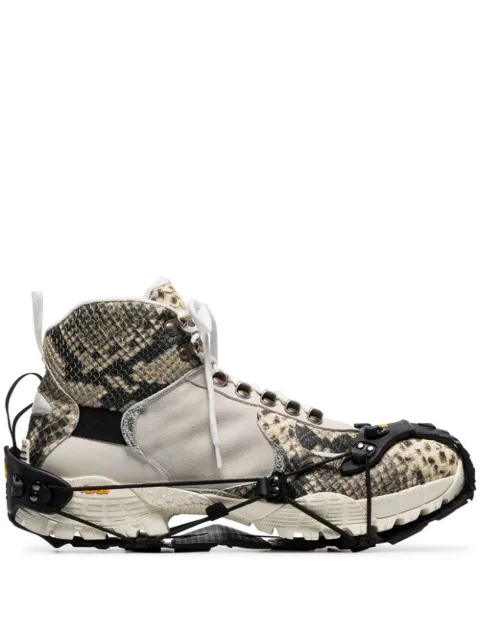 1017 ALYX 9SM tenis altos con efecto de piel de serpiente