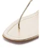Prada gold metallic laminated leather thong sandals
