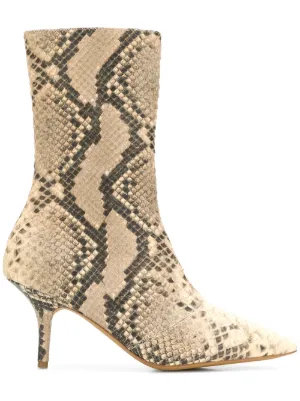 snakeskin yeezy boots