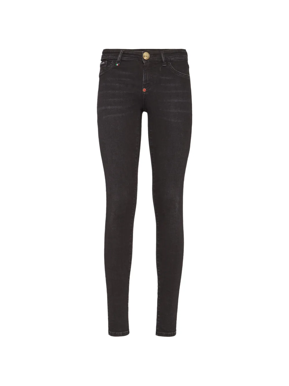 Philipp Plein Nothing Left At All denim leggings - Schwarz