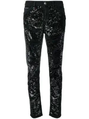 Jeans paillettes online