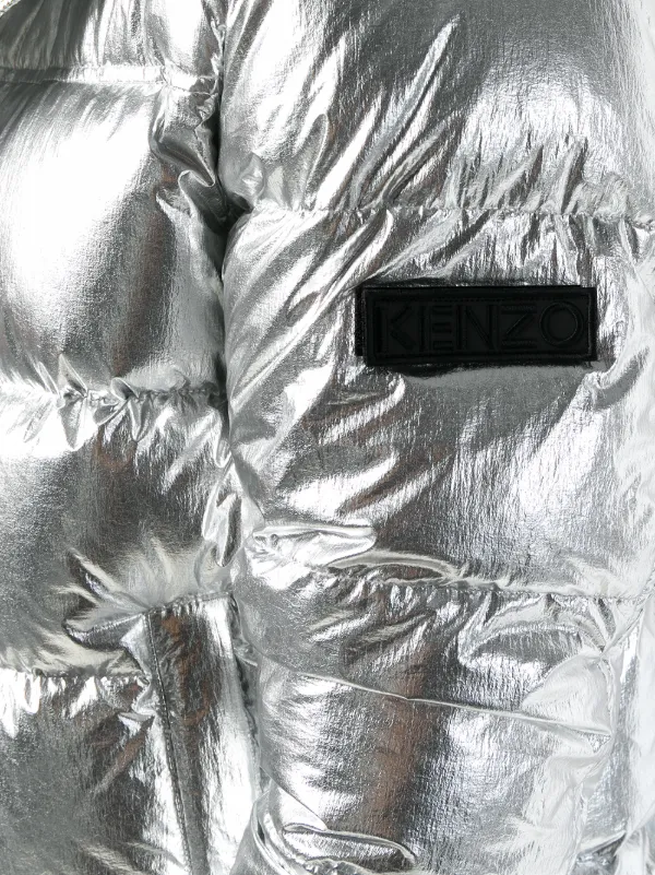 kenzo silver puffer jacket