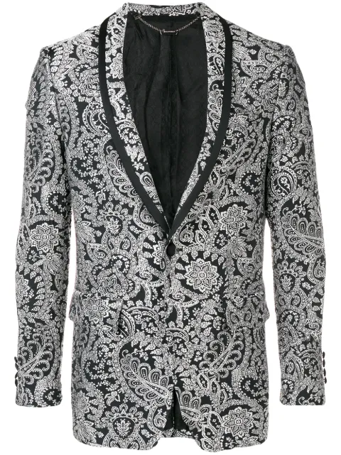 Billionaire jacquard button blazer