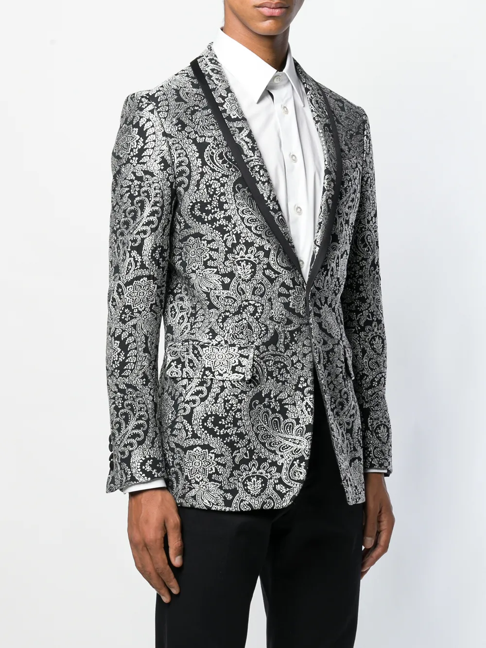  Billionaire Jacquard Sakko Mit Knöpfen   Schwarz 