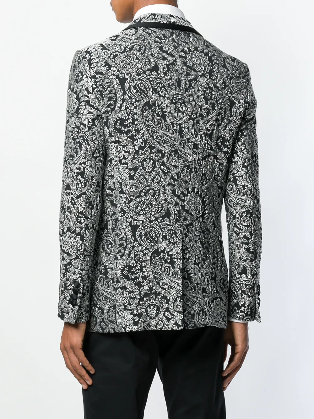 Billionaire jacquard button blazer Zwart