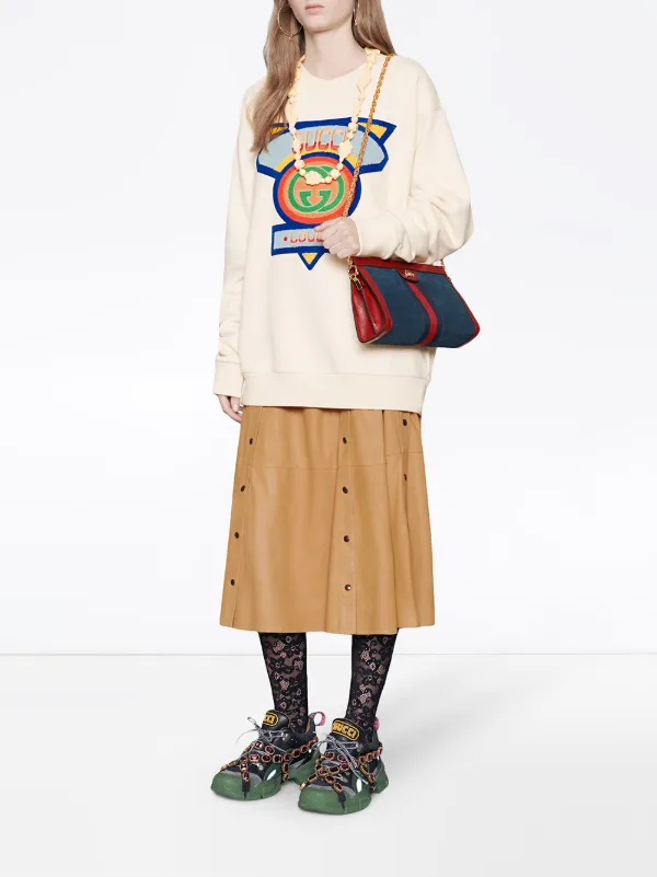 gucci 80s patch sweatshirt