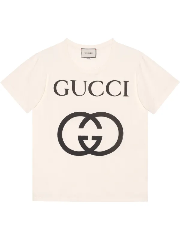 Shop white Gucci Oversize T-shirt with 