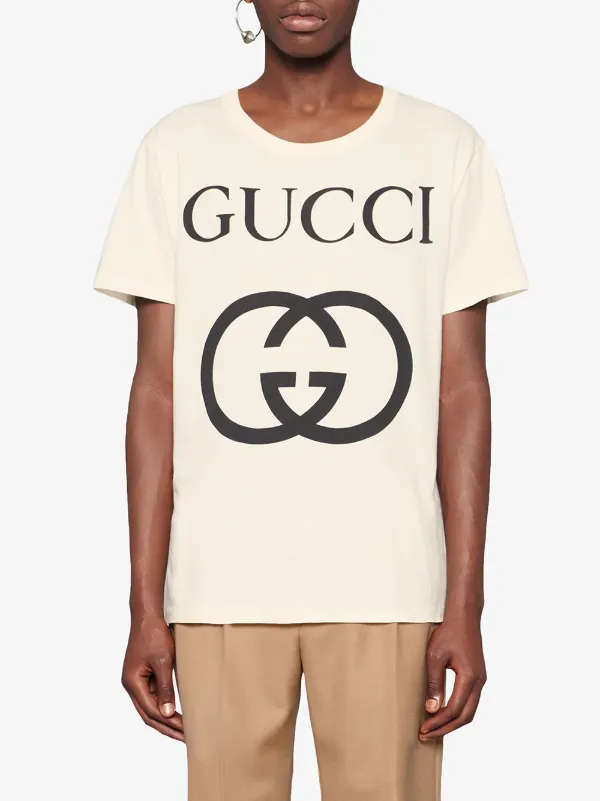 Gucci グッチ インターロッキングG オーバーサイズ Tシャツ - FARFETCH