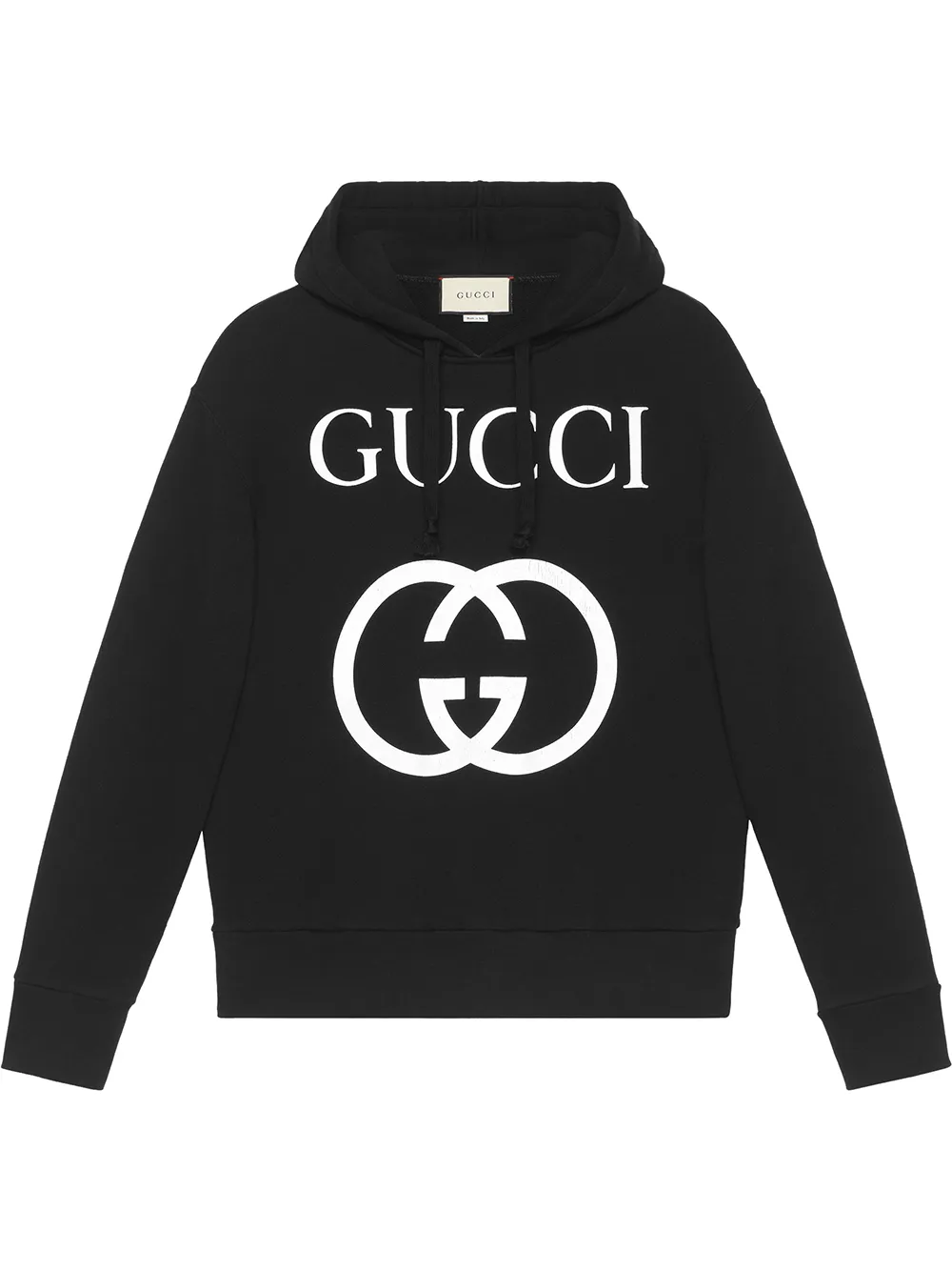 Shop black Gucci Hooded sweatshirt with 