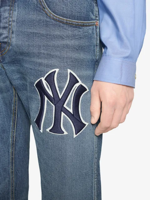 Gucci Tapered Yankees Logo Jeans - Farfetch