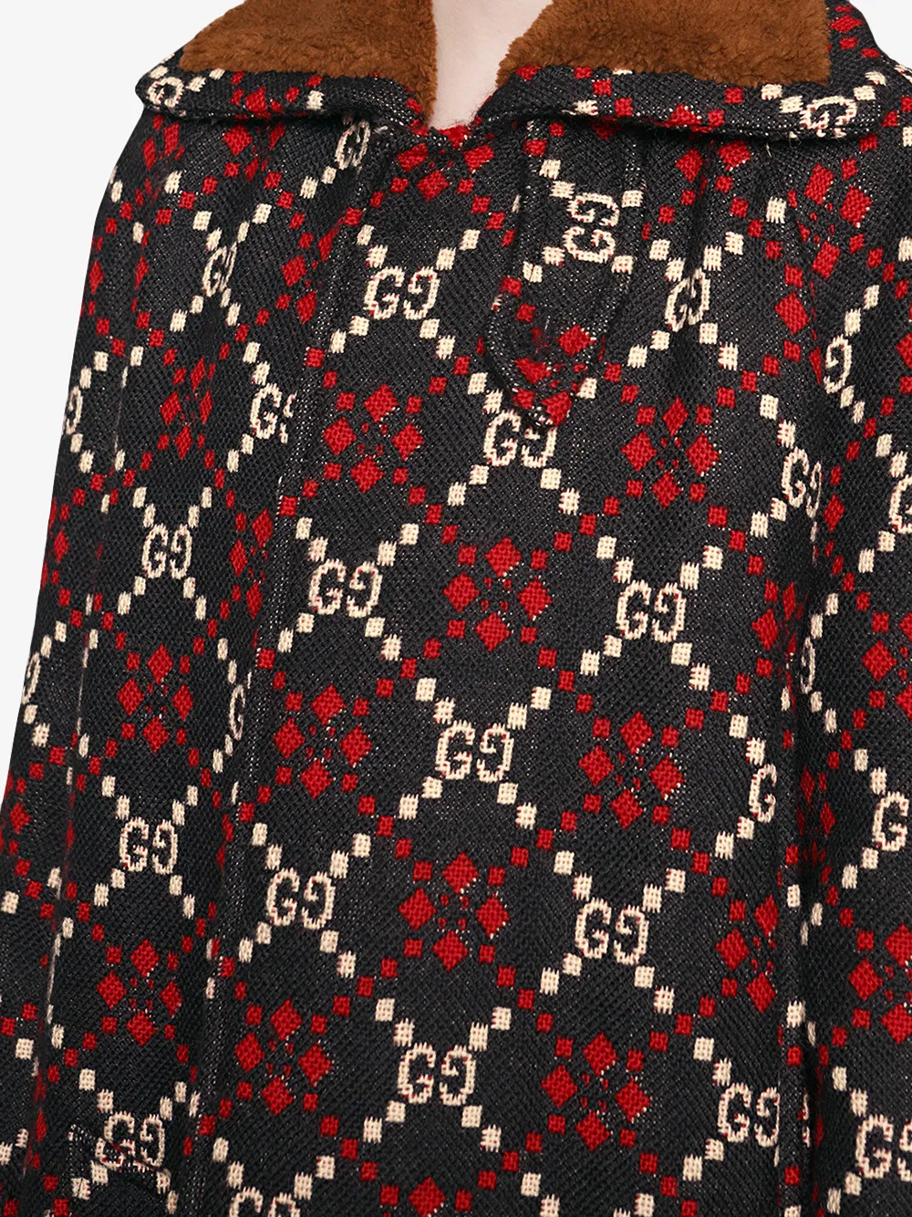 gucci gg diamond wool coat