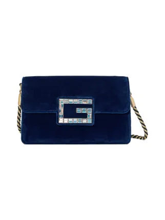 Gucci Blue Shoulder Bag With Square G Farfetch Gucci Blue Shoulder Bag With Square G