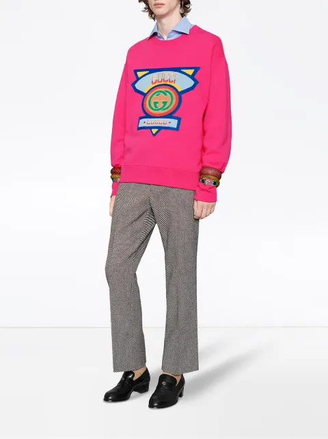 gucci 80s patch sweatshirt