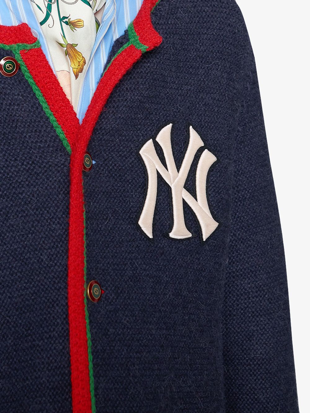 Gucci Houndstooth Coat With NY Yankees™ Patches - Farfetch