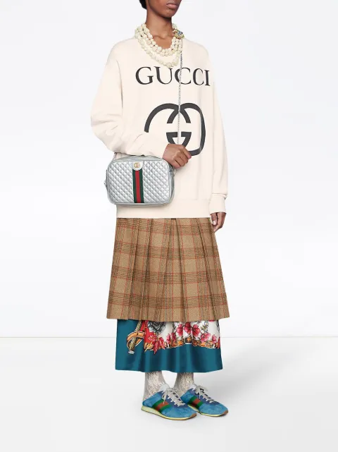 gucci laminated leather small shoulder bolsa