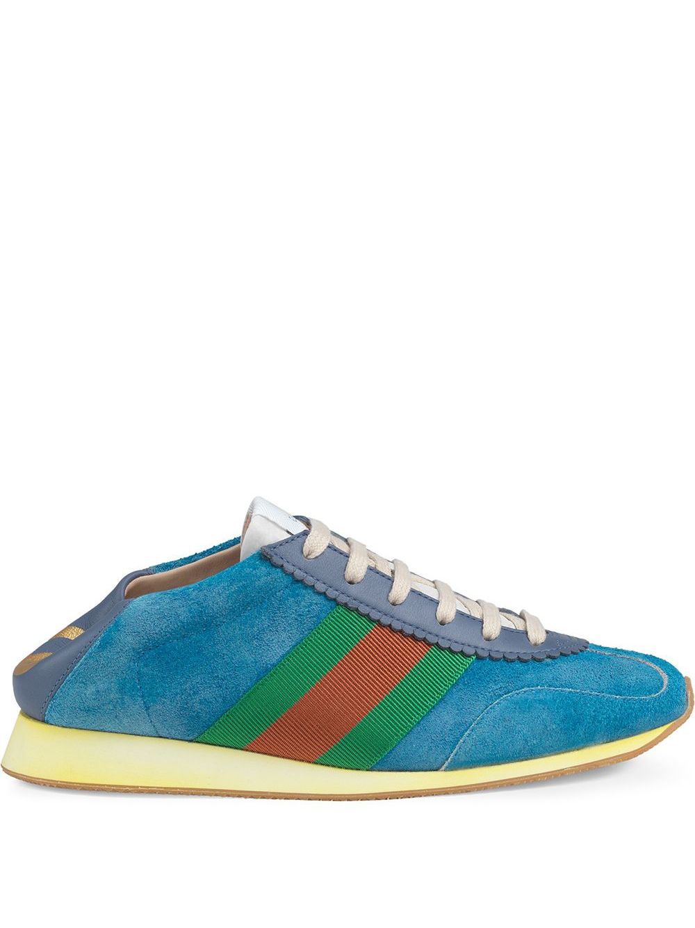 Shop blue Gucci Suede sneaker with Web with Express Delivery - Farfetch
